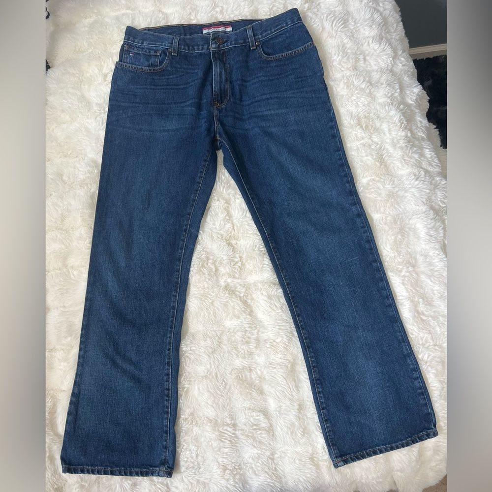 Tommy Hilfiger Dark Blue Denim Jeans W34 L32(30) - Picture 1 of 13